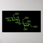 Sucrose Sugar Molecule posters