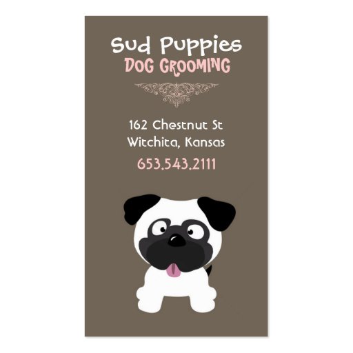 Sud Puppies - Dog Grooming Business Card (back side)