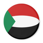 Sudan Fisheye Flag Magnet