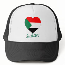 Sudan Flag Heart hats