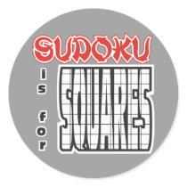 Sudoku is for Squares stickers