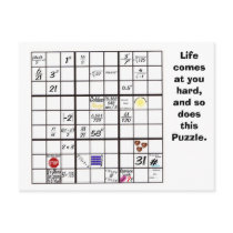 Sudoku Puzzle Cards Postcard