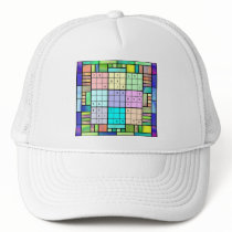 Sudoku Stained Glass Design Hats