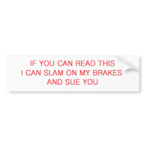 sue you bumper sticker