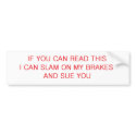 sue you bumper stickers