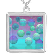 Sueños del océano - aguamarina y fantasía violeta  joyerias