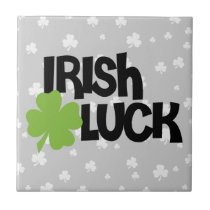 Suerte del irlandés del día de St Patrick azulejos