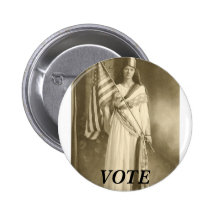 suffrage liberity lady, VOTE BUTTON
