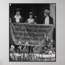 Suffrage Women Protesting for Their Right to Vote Print