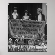 Suffrage Women Protesting for Their Right to Vote Print
