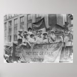 Suffragettes Riding a Float Posters