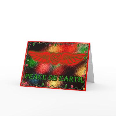 Sufi Winged Heart Peace on Earth Card by armaiti