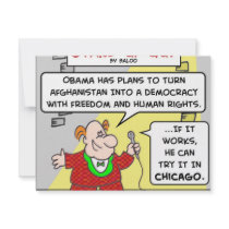 SUG obama democracy afghanistan chicago Personalized Invitations