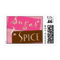 Sugar and spice baby girl postage postage