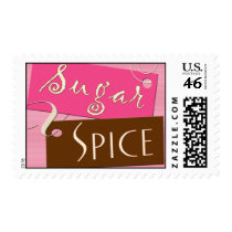 Sugar and spice baby girl postage postage