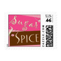 Sugar and spice baby girl postage postage