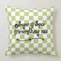 Sugar and Spice Baby Room Pillow pillows