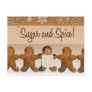 Sugar and spice baby shower postcard