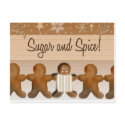 Sugar and spice baby shower postcard