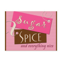 Sugar and spice baby shower postcard invites by aslentz Sugar and spice baby shower postcard invites