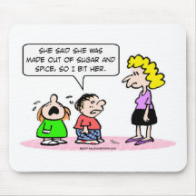 sugar and spice boy bit girl mouse pad