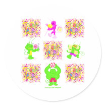 Sugar Bugs all 4 logo stickers