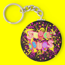 Sugar Bugs Red & Black logo Keychain keychains