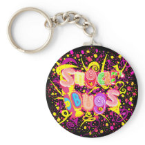 Sugar Bugs Red & Black logo Keychain