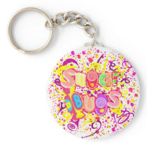 Sugar Bugs Red logo Keychain