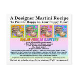 Sugar Cookie Martini Recipe Card Postcard