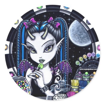 Sugar Cute Horned Candy Store Faery Stickers by mykajelina