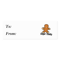 Sugar Daddy Gingerbread Man business cards