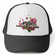 Sugar Glider Hearts and Flowers Apparel Hats