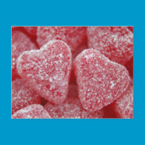 sugar heart candy postcard postcards