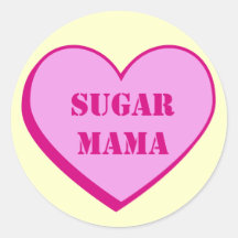 Sugar Mama Round Stickers