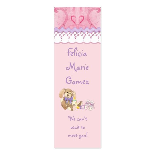 Sugar 'n Spice - Baby Shower Favor Gift Tags Business Cards (front side)
