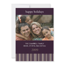 Sugar Plum Stripes :: Christmas Photo Card/Invite invitations by CSKidsOccasions Sugar Plum Stripes :: Christmas Photo Card/Invite invitations