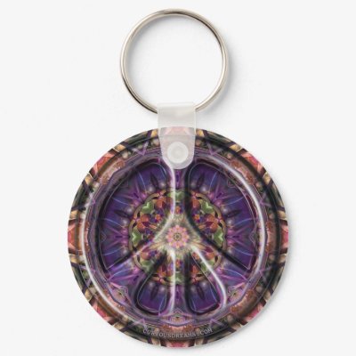 Sugar Plums Peace Key Chain by Curious_Dreams