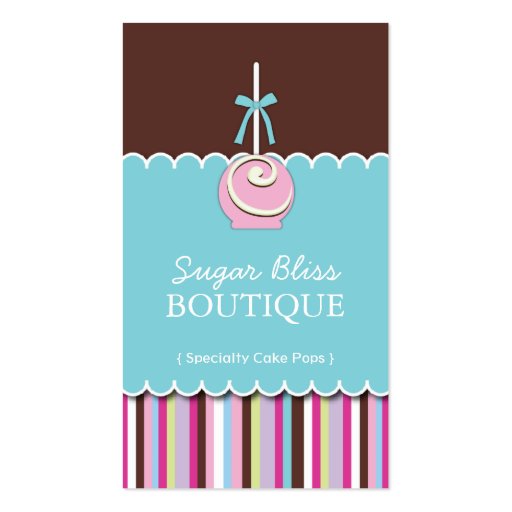 Sugar Pops Business Cards (front side)