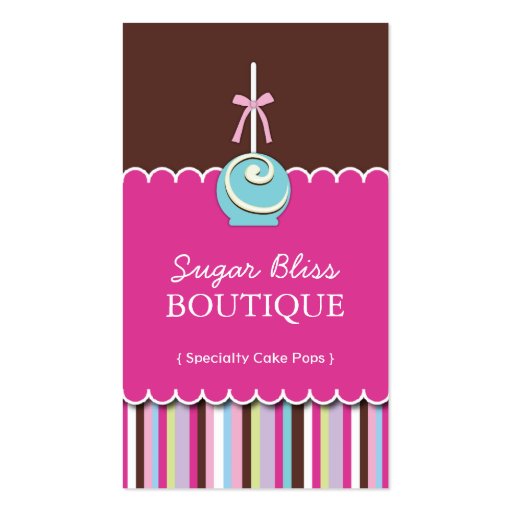 Sugar Pops Business Cards (front side)