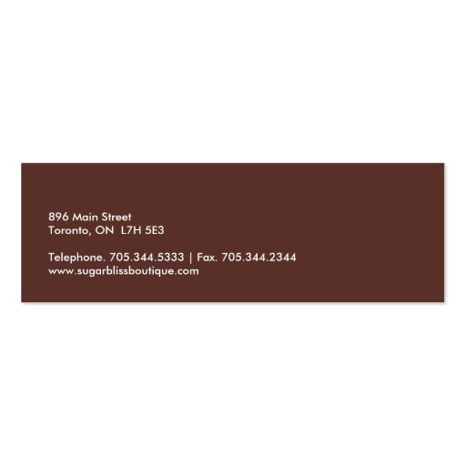 Sugar Pops Thank You Tags Business Card Template (back side)