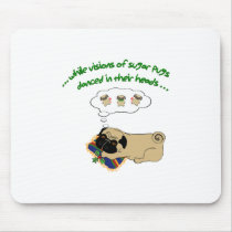 Sugar Pug Christmas mousepads