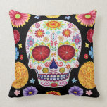 Sugar Skull Art Pillow