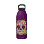 Sugar Skull Art Water Bottle