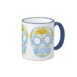 Sugar Skull (Blue/Yellow) Mug