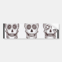 Sugar Skull Bumper sticker