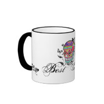 Sugar Skull Calaveras Dia De Los Muertes Art mugs