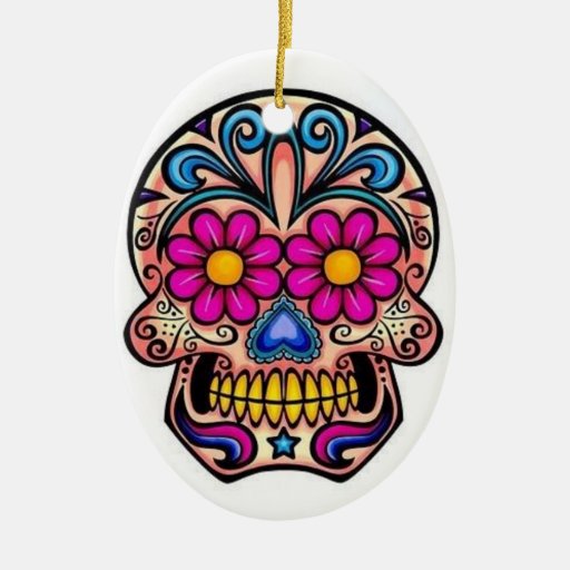 sugar skull christmas ornament zazzle sugar skull christmas ornament zazzle