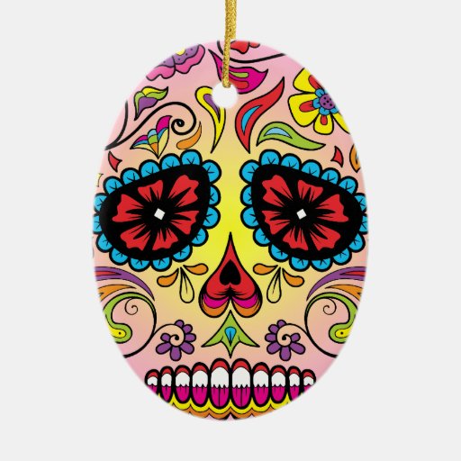 Sugar Skull Christmas Tree Ornament | Zazzle