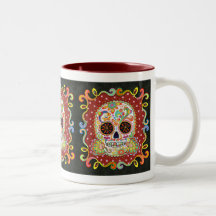 Sugar Skull Colorful Art Mug